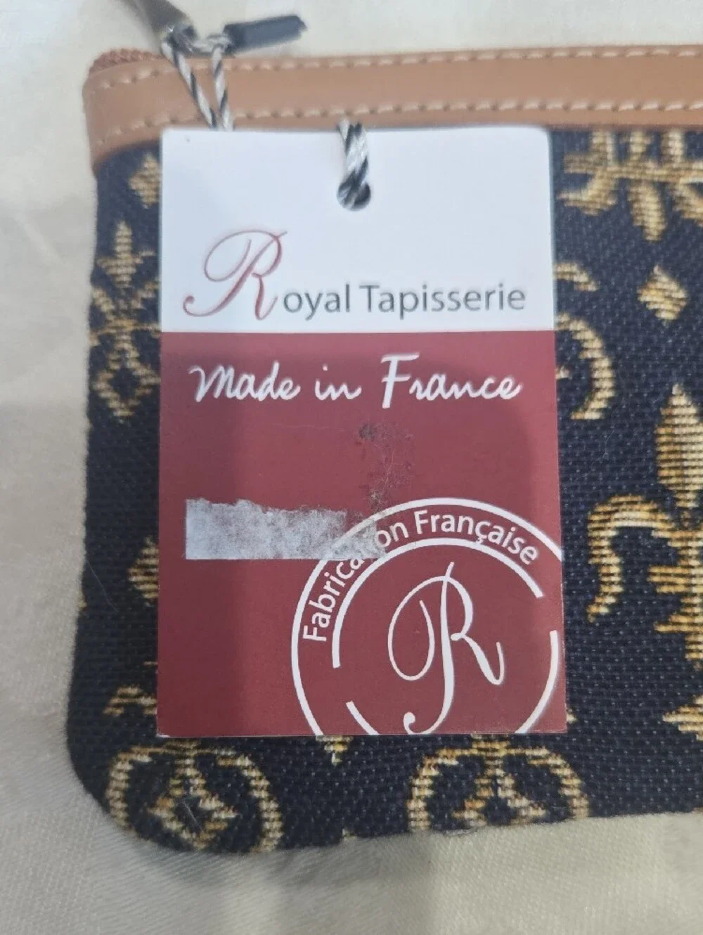 Royal Tapisserie Navy and Gold Jacquard Coin Purse